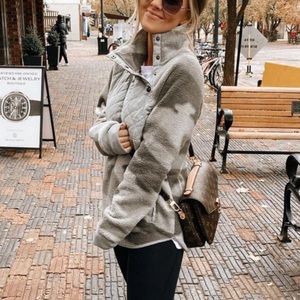 A&F // Asymmetrical Snap-Up Fleece